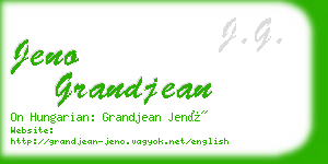 jeno grandjean business card